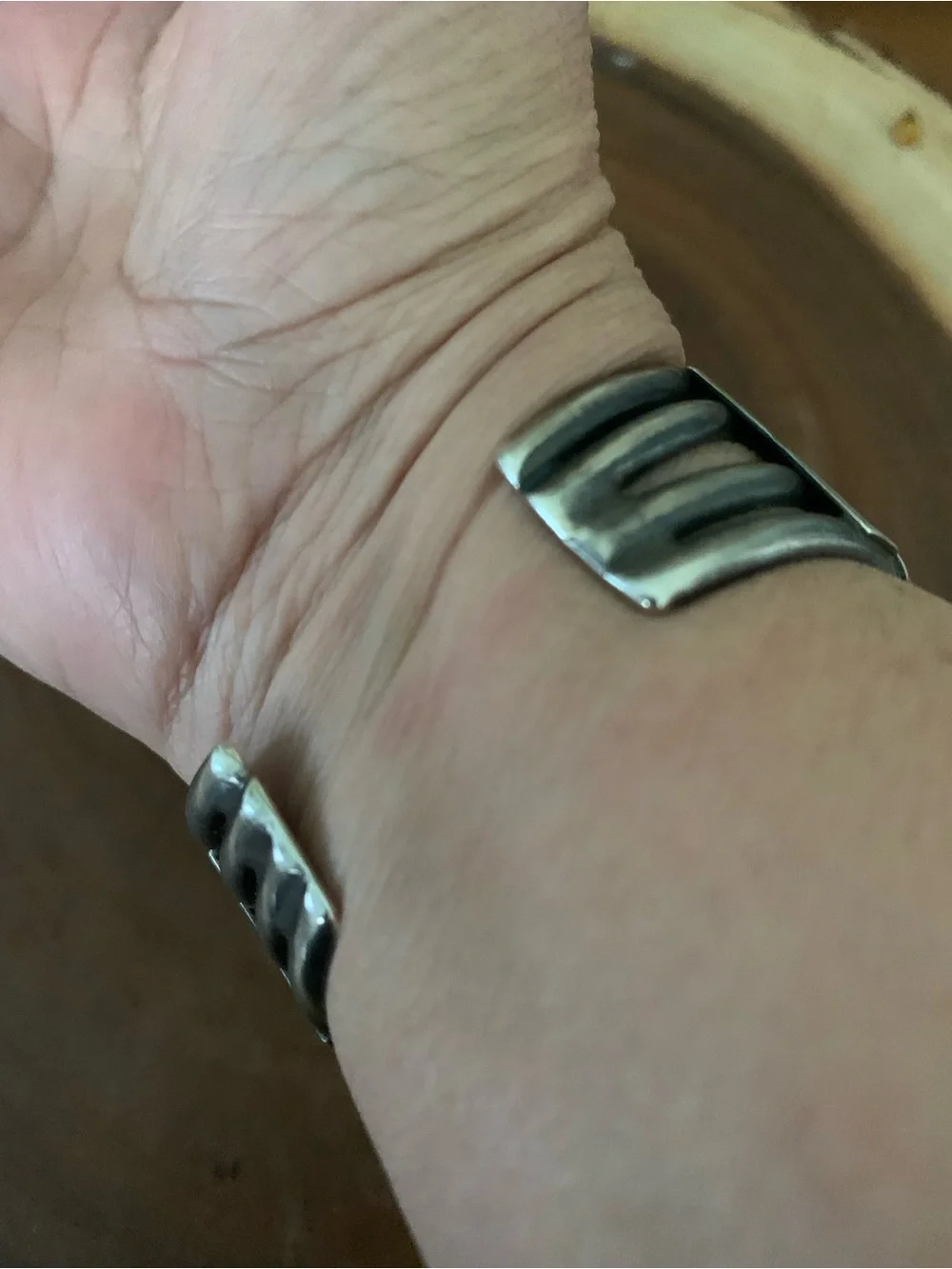 Vintage Turquoise Cuff
Bracelet Navajo Style Sterling
Silver Signed J Charley - Picture 5 of 11